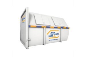 Gesloten afvalcontainer voor puin